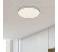 Briloner Plafón LED Star de Flame, Ø 28,7 cm, plata