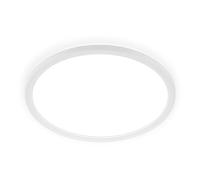 Briloner - Plafon led techo baño con luz indirecta, diseño plano, IP44 protección contra salpicaduras, panel para zonas húmedas, lampara techo, lampara baño, cucina, 29 x 3 cm, Blanco