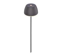 Briloner Lámpara LED recargable con pica para suelo RIFFLE MINI, antracita Ø 9 cm, IP44
