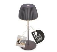 Briloner Lámpara de mesa LED recargable Brilo unplugged Riffle, 20 cm, antracita