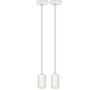 BRILONER - Sistema de raíles Luminaria colgante de raíles, combinable, accesorios, tracklight, lámpara colgante, GU10, lámpara de techo, luminaria de techo, 1410x82x55mm (LxAxP), blanco (Paquete de 2)