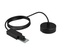 BRILONER - Sistema de riel de alimentación de cable de 1,5 m, color negro | Cable de 1,5 m, contacto flexible, entrada de cable, sistema de carril, 230 V, accesorios para rieles