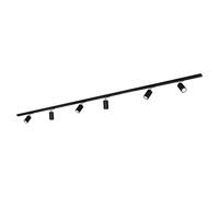 BRILONER - Sistema de riel juego completo, 6x focos GU10 orientables, alimentación, riel de luz para techo y foco, 2,25m, negro
