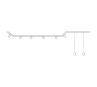 BRILONER - Sistema de rieles juego completo, 6x GU10 focos orientables, 2x GU10 colgante, forma de casquete/forma de escalera, sistema de rieles techo, proyector, 5,25m, blanco