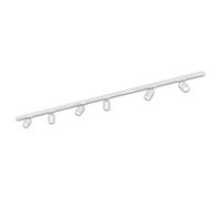 BRILONER - Sistema de rieles juego completo, 6x GU10 spots orientables, alimentación, sistema de rieles de techo, riel para proyectores, lámpara de techo, lámpara de techo, proyector, 2,25m, blanco