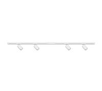 BRILONER - Sistema de rieles starter set, 4x GU10 spots orientables, extensible, sistema de rieles techo, riel para proyectores, lámpara de techo, lámpara de techo, proyector, 1,5 m, blanco