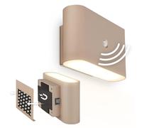 Briloner Aplique de pared LED recargable Chat, beige, 16 cm, plástico, sensor