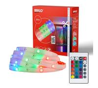 BRILONER - Tira LED 20m con mando a distancia, colores de luz RGB, autoadhesiva, tira LED, tira de luz LED, decoración de juegos, cinta LED, decoración de fiestas, tira de luz LED, blanco