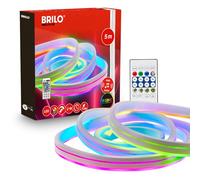 Briloner Tira LED, con mando a distancia, RGBIC, regulable, función memoria