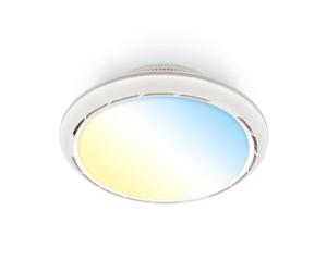 BRILONER - Ventilador de techo con luz LED, mando a distancia, 6 velocidades, CCT y luz regulable, lámpara ventilador techo dormitorio, lamparas de salón, 44 x 17,5 cm, blanco