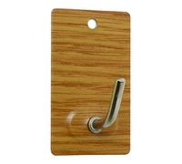 Brinox B70260Z - Percha mediana adhesiva, 2,6 x 4,3 x 2,1 cm, color madera