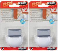 Brinox B78260B - Tope retenedor con imán, 4,8 x 3,3 x 2,5 cm, Color Blanco (Paquete de 2)