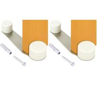 Brinox B78270B - Tope retenedor giratorio, 3,2 x 10,2 x 2,2 cm, color blanco (Paquete de 2)