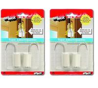 Brinox B78300B - Amortiguador para puertas y ventanas, 7 x 4,4 x 4,2 cm, color blanco (Paquete de 2)