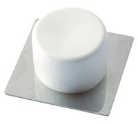 Brinox B90060B - Tope puerta pequeño adhesivo, 2 x 4,1 x 4,1 cm, color blanco
