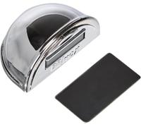 Brinox Tope de Puerta con Imán, Adhesivo, Fabricado en España, Cromado, Incluye Placa de Acero Inoxidable, Protección de Paredes y Muebles, 1 Unidad (Paquete de 5)