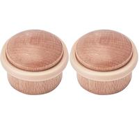 Brinox Tope Madera Cilíndrico con Tornillo Invisible, Haya, 2.9 x 3.5 x 3.5 cm (Paquete de 2)