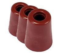 Brinox Tope Puerta Grande con Tornillo, Marrón, 5x3.7x3.7 cm (Paquete de 3)