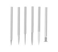 Briny River 6pcs Brocas para Tallado de Madera con Vástago de 3 Mm Compatible con D-remel Herramientas Rotativas Accesorios para Brocas de Grabado