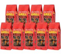 Briquetas de carbón vegetal de 24 kg, ideales para barbacoas esféricas y ahumadores