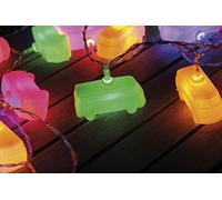 BRISA VW Collection - Cadena de luces de batería en 3D para jardín y fiestas Volkswagen (Logo de VW/Blanco)