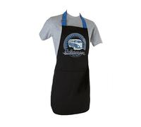 BRISA VW Collection - Delantal de Cocina para Hombres y Mujeres Volkswagen T1 Camper Bus (Logotipo Vintage/Negro)