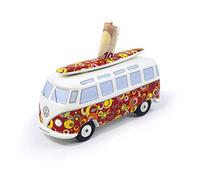 BRISA VW Collection - Hucha de Cerdito T1 Camper Bus Samba y Tabla de Surf (Classic Bus/Rojo)