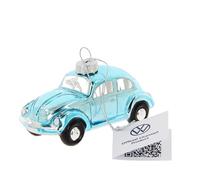 BRISA VW Collection - Volkswagen Beetle - Adornos navideños de Cristal en Caja de Regalo (Escala 1:40, Azul)