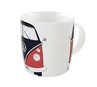 BRISA VW Collection - Volkswagen Taza grande de cerámica para cafété o cappuccino T1 Camper Bus (Frontal del Bus/Rojo y Negro)