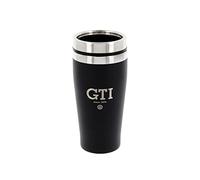 BRISA VW Collection - Volkswagen Vaso térmico de Acero Inoxidable Aislado con diseño del GTI The Legend (450 ml/Negro)