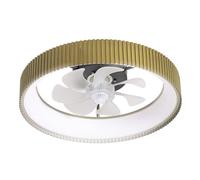 BRISANOVA ARMOR Ventilador de Techo con Luz LED, 7 Aspas, Silencioso, Mando a Distancia, 6 Velocidades y 3 Modos de Luz, Bajo Consumo, Modo Verano/Invierno, Instalación sencilla, Dormitorio/Salón