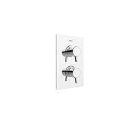 Bristan Prism PM2 SHCVO C - Mezclador termostático empotrable de válvula de ducha de doble control, ducha con control de temperatura para todos los sistemas de fontanería, cromado