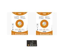Bristol - Lote de 200 enchufes (2 fundas A5, cuadriculadas, perforadas, 5 colores surtidos + 1 índice adhesivo Blumie