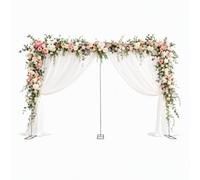 BRIVV Arco de boda para fondo, 3 m x 6 m, metal | Kit de arco de globos, marco de metal, soporte de arco de globos para jardín, arco de boda, boda, cumpleaños, fiestas
