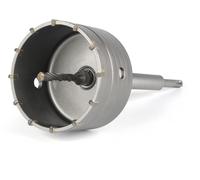 Broca circular de 100 mm con punta de carburo de tungsteno y vástago SDS-Plus