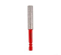 Broca con vástago hexagonal para aplicaciones de perforación en seco en vidrio, porcelana y mármol, adecuada para amoladora angular con portabrocas de conversión (10 mm)