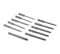 Broca de destornillador de seguridad Torx T40 de 75 mm, cabeza magnética de 1/4 pulgadas, vástago hexagonal de aleación de acero 60HRC para prueba de estrella para herramientas manuales de taladro