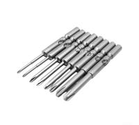 Broca de destornillador eléctrico PH00 PH0 PH1 de 6 mm para modelo 802, puntas de cabeza cruzada de acero de aleación para taladros inalámbricos y herramientas manuales, plata, 60 mm de longitud (6 x