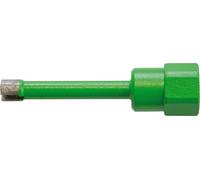 Broca de diamante para perforación húmeda, tipo corona, rosca M 12, diámetro de 6 mm x 60 mm, referencia 36110600