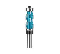 Broca de enrutador CNC con corte a compresión, 1/2 unidades, vástago 12 mm y,7, al ras, carburo sólido, rodamiento superior en espiral, fresa extremo for madera(12x19.05x43)