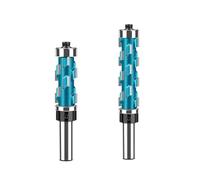 Broca de enrutador CNC con corte a compresión, 1/2 unidades, vástago 12 mm y,7, al ras, carburo sólido, rodamiento superior en espiral, fresa extremo for madera(2pcs 12mm shank)
