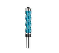 Broca de enrutador CNC con corte a compresión, 1/2 unidades, vástago 12 mm y,7, al ras, carburo sólido, rodamiento superior en espiral, fresa extremo for madera(12x19.05x65)