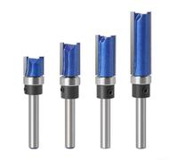 Broca de enrutador con patrón de corte empotrado con rodamiento superior de vástago de 6 mm para carpintería de precisión y aplicaciones de cepilladora Dado en múltiples materiales (3#)