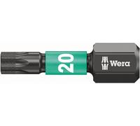 Broca de impacto IMPAKTOR DC T20, longitud 25 mm, 1/4 de pulgada, C6,3, para herramientas de impacto, WERA