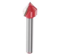 Broca de Ranura en V de 90 Grados, 12,7mm, Acero al Carbono Rojo | Carpinteros y Madera, Uso en Mesa de Fresado, Bordes Duraderos, Fácil Tallado, No se Rompe