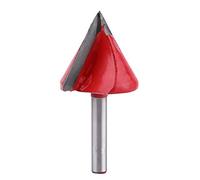 Broca de ranurador V-Groove BE-TOOL 32 mm × 60 ° carburo con punta de 2 flúto V tipo ranurado ranurado ranurado en V CNC grabado 3D madera router con 6 mm mango carpintería herramienta de corte