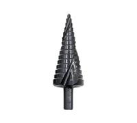 Broca escalonada de acero de alta velocidad nitrurado negro con ranura en espiral y mango triangular, métrica de 4-32 mm, herramienta for abrir agujeros.