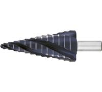Broca escalonada HSS TiAlN, 4 pasos, con espiral, de 6 a 30 mm, EXACT
