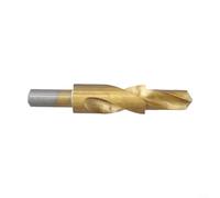 Broca escalonada M35 HSS de 180° para metal, escariador de biselado de agujero avellanado en espiral, acabado dorado para perforación e instalación (tamaño opcional) (12)