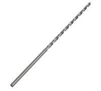 Broca espiral extralarga HSS de acero de alta velocidad de 300 mm para madera, metal blando y plástico, doble ranura para evacuación de virutas, vástago redondo para taladros manuales y eléctricos